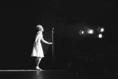 UNSPECIFIED - DECEMBER 01:  Sylvie Vartan performs at the Olympia in December,1961.  (Photo by REPORTERS ASSOCIES/Gamma-Rapho via Getty Images)